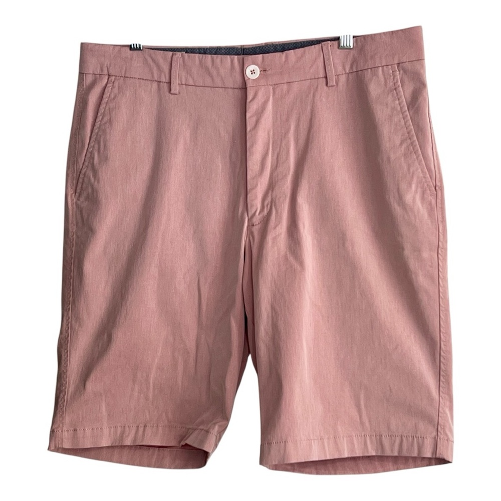 Men's Ballin Red Flat Front Casual Shorts Comfort Stretch Size 36